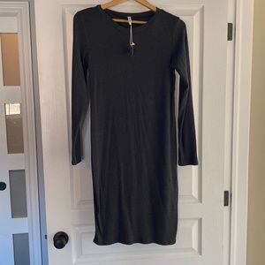 Stretch straight grey dress